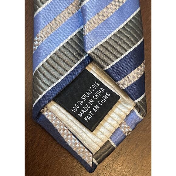 Boulevard Club Green Blue 100% Silk Men’s Neck Tie Made In China - Picture 7 of 10